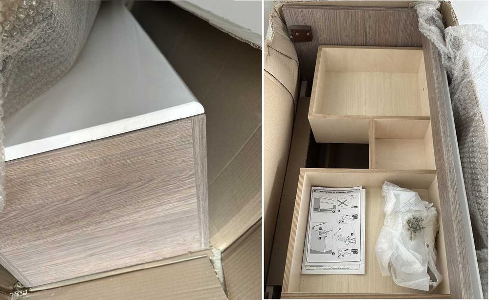 Мебель для ванной - тумба, раковина, пенал, зеркало, Мойдодыр Сорренто