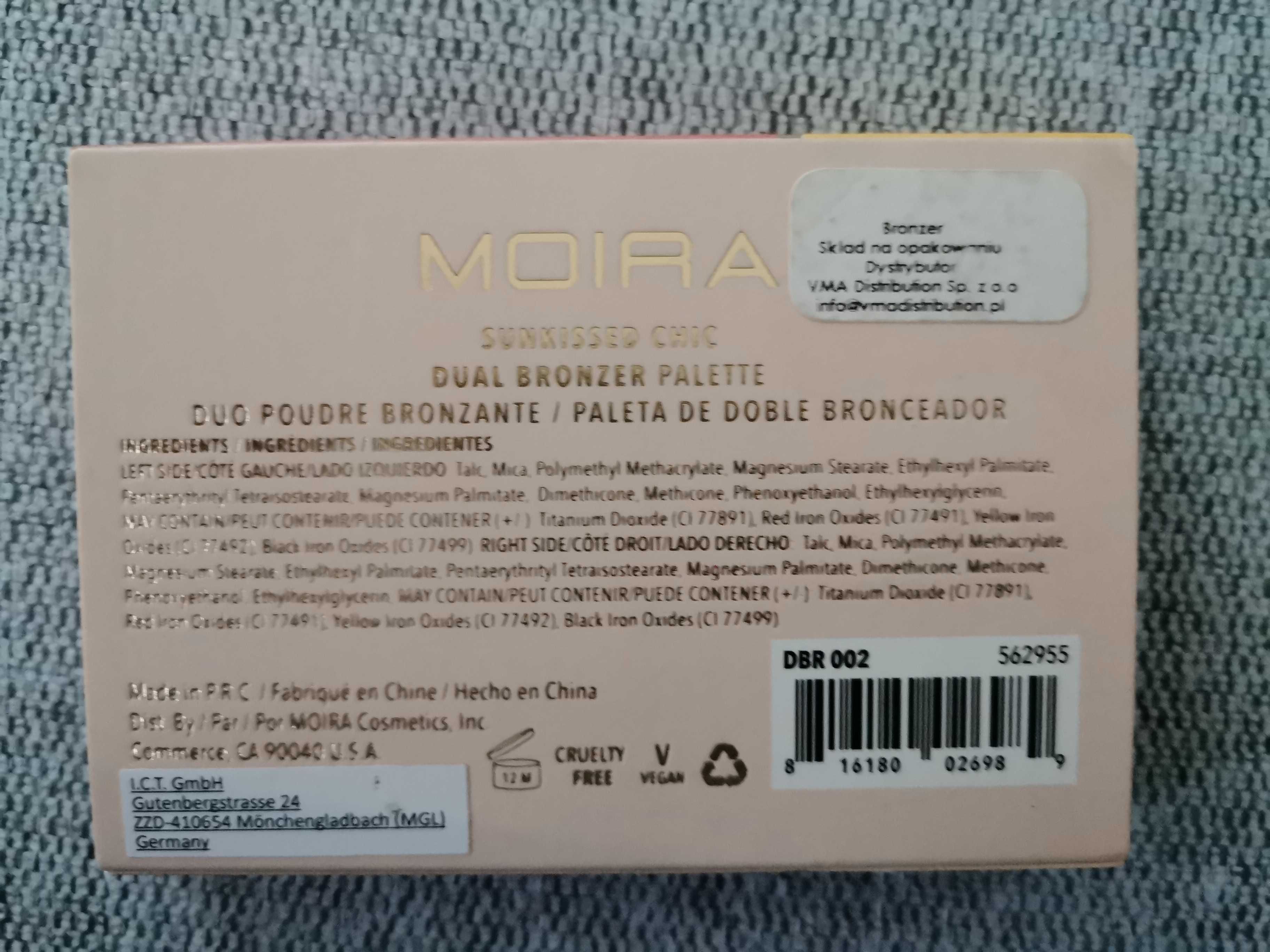 Bronzer DUAL BRONZER Sunkissed Chic MOIRA rozświetlający podwójny