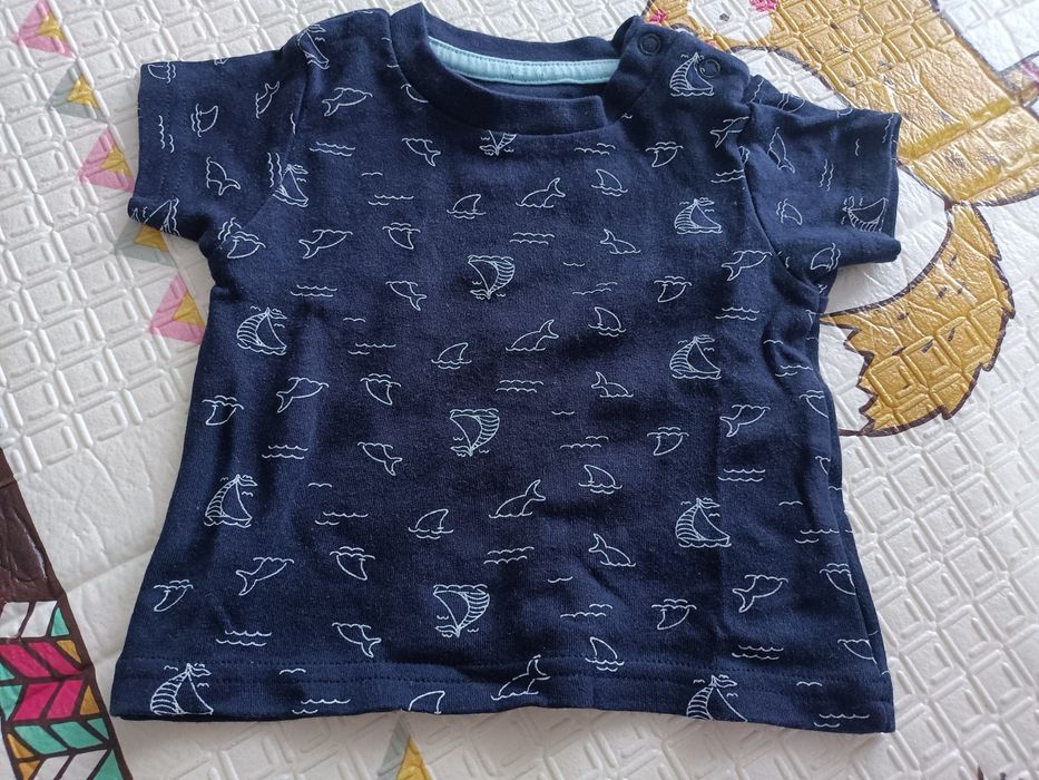 Koszulka granatowa chłopięca 68