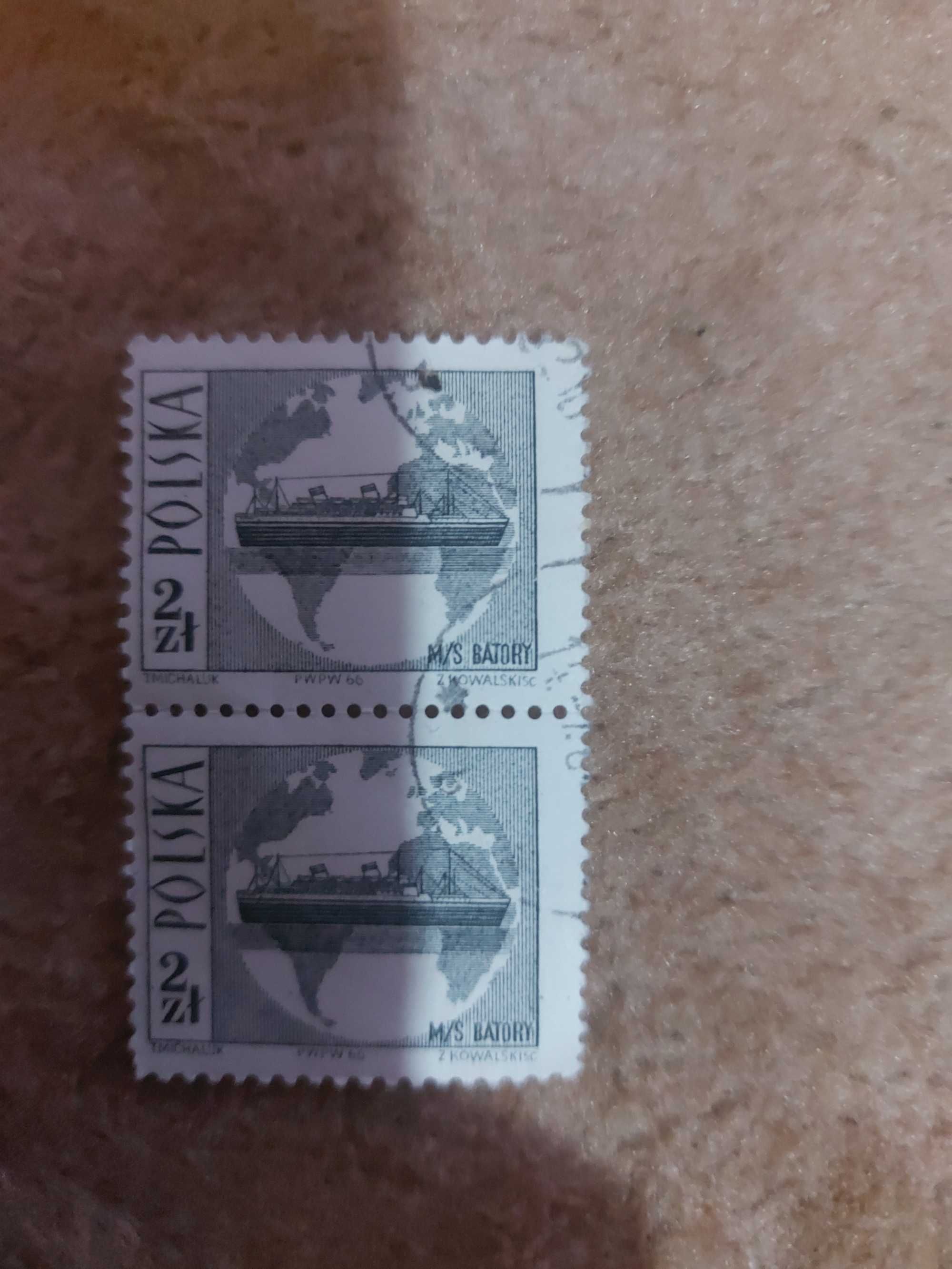 Dwa Znaczki pocztowe M/S Batory