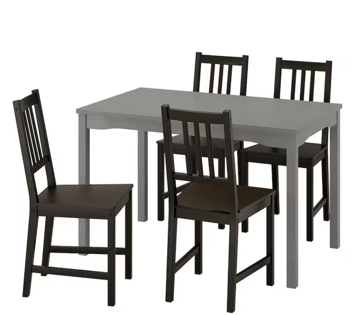 Stół z 4 krzesłami IKEA Hauga/Stefan