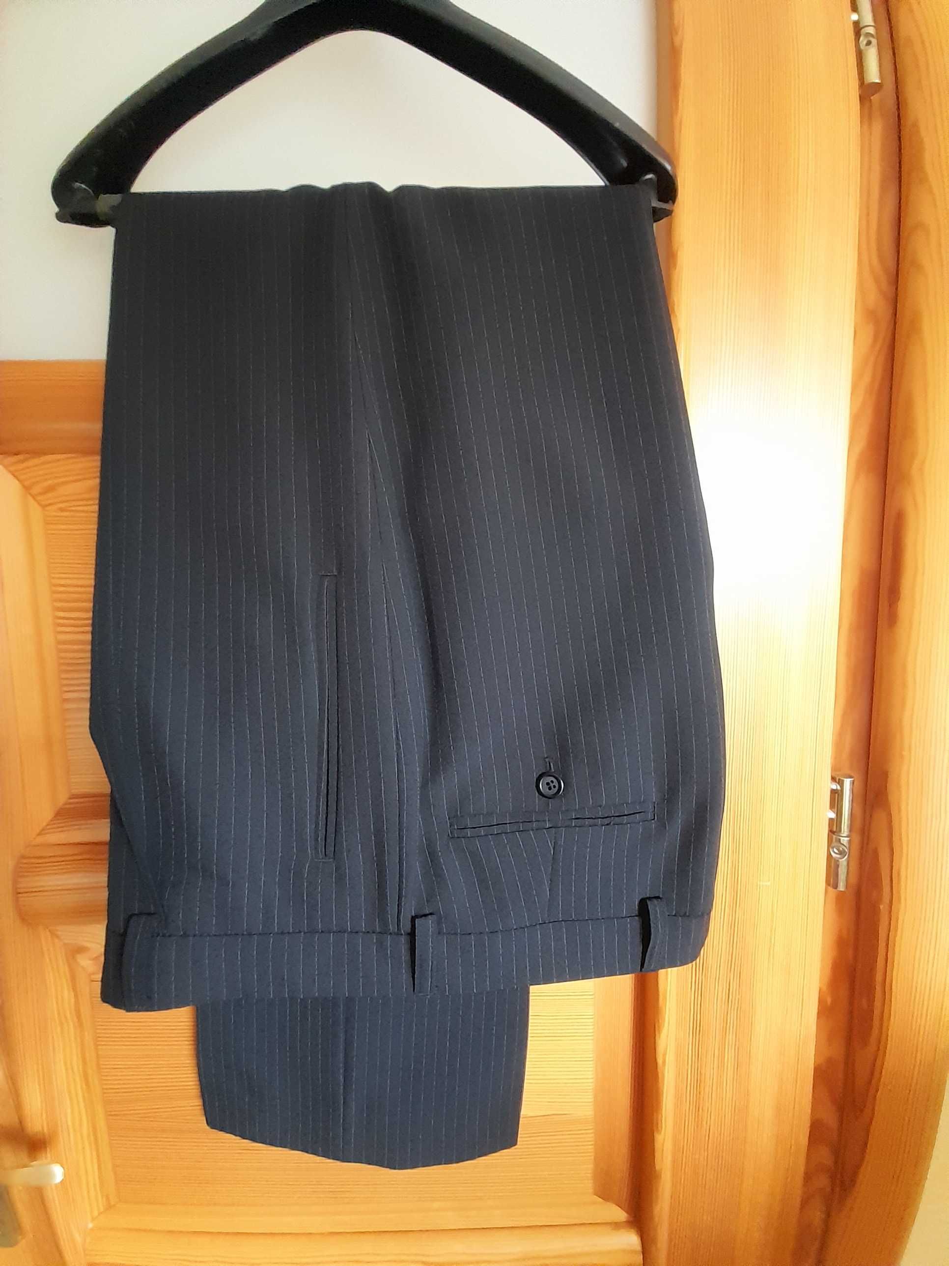 Nowy męski garnitur czarny-grafit