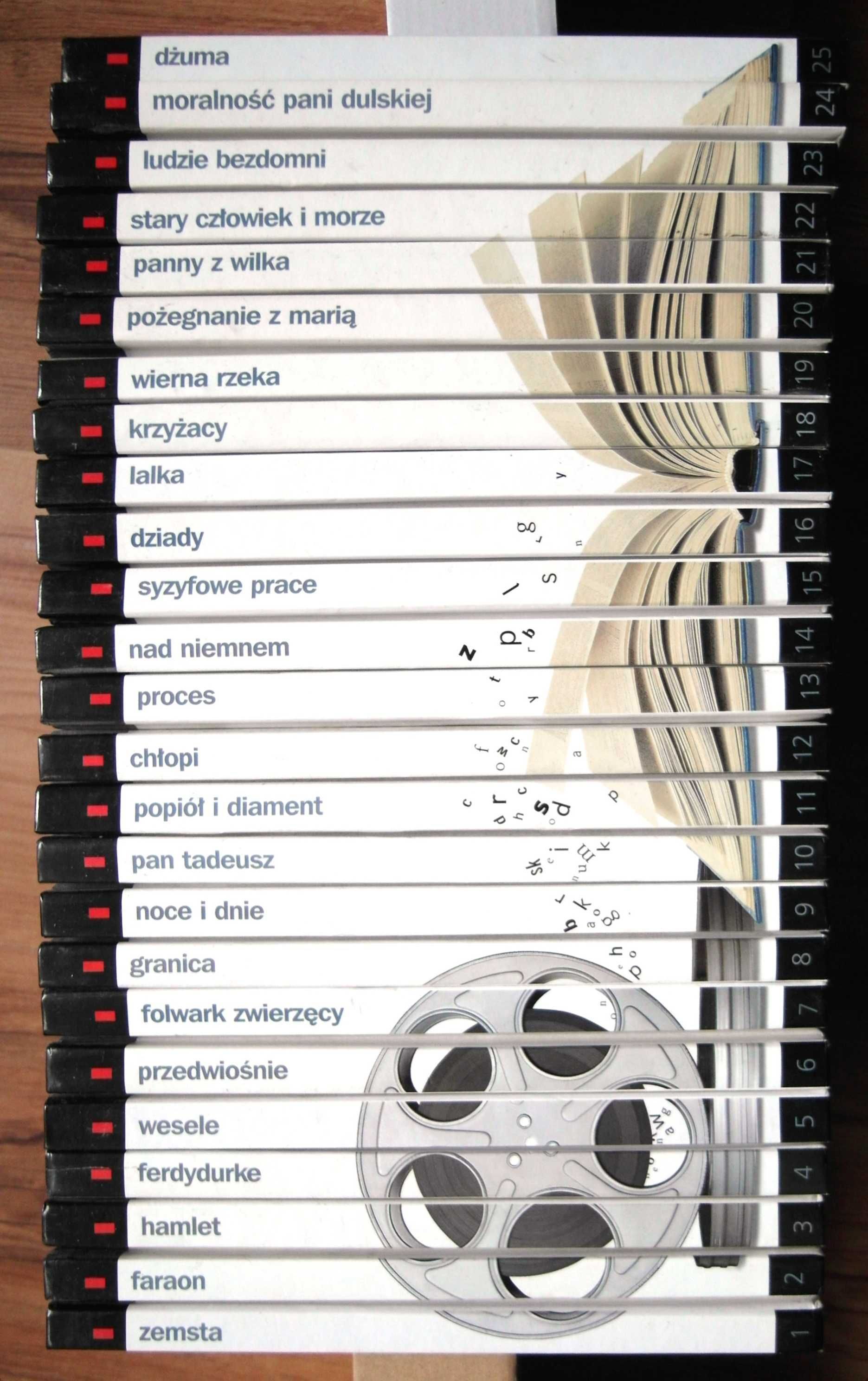25 DVD filmy lektury Gazety Wyborczej  Wajda Kawalerowicz Konwicki Has