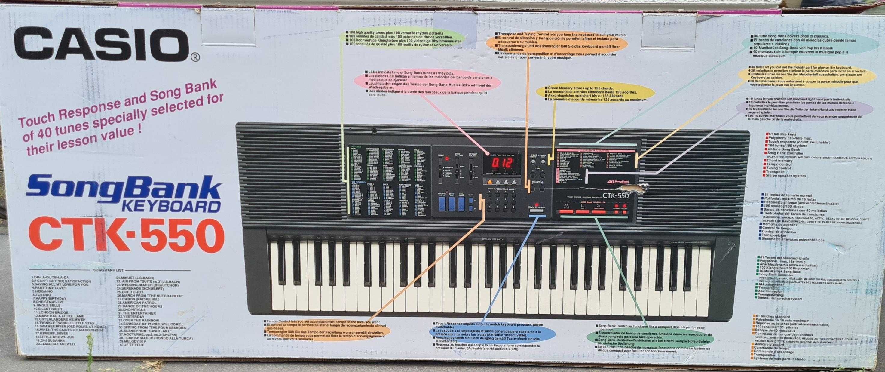 Casio Keyboard model CTK-550 + statyw