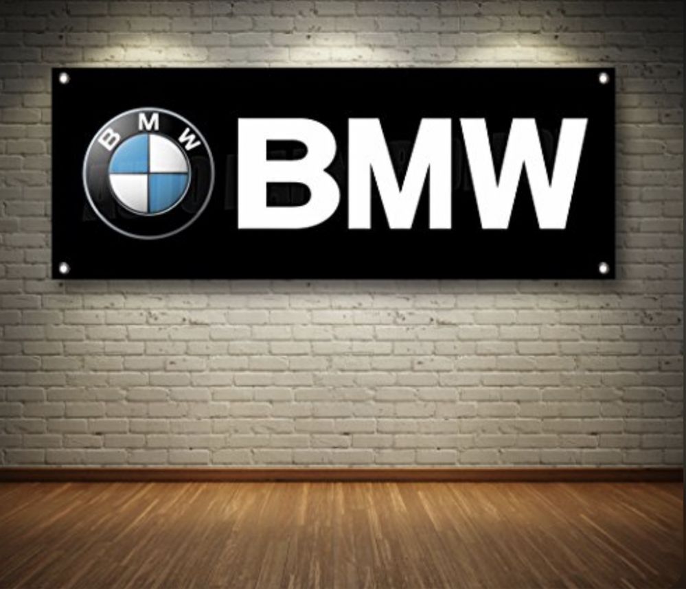 Baner plandeka 300x150cm BMW Mpower warsztat garaż