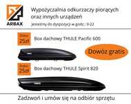 Wynajem Box dachowy Thule Pacific i Spirit wolne terminy na wakacje