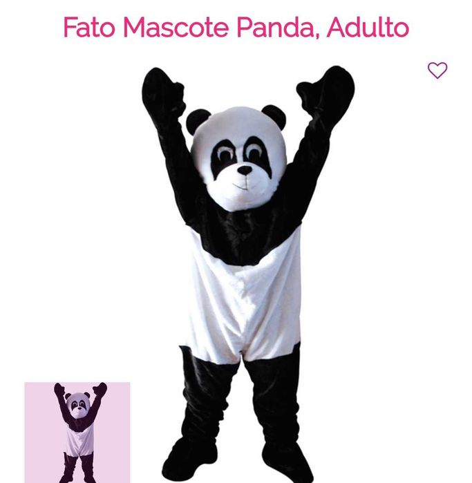 Mascote panda adulto para festas infantis