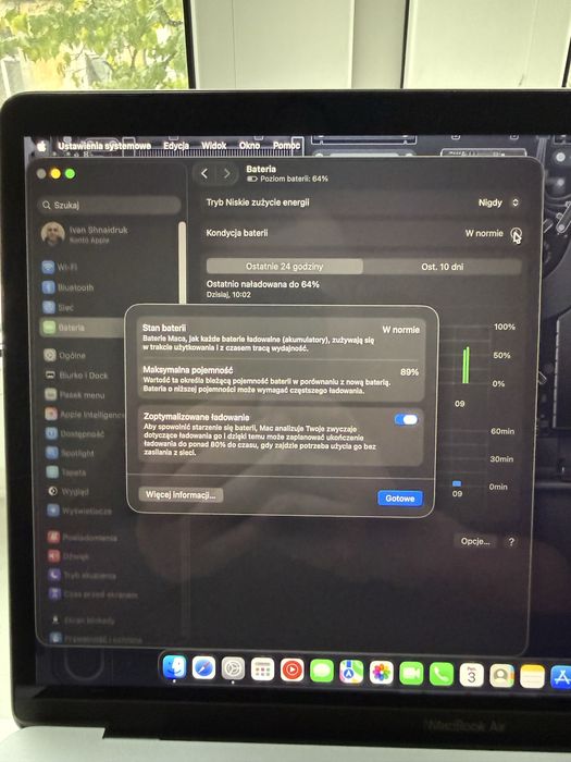 Apple MacBook Air M1 2020 | 13,3" 8/256 GB | Bardzo dobry stan