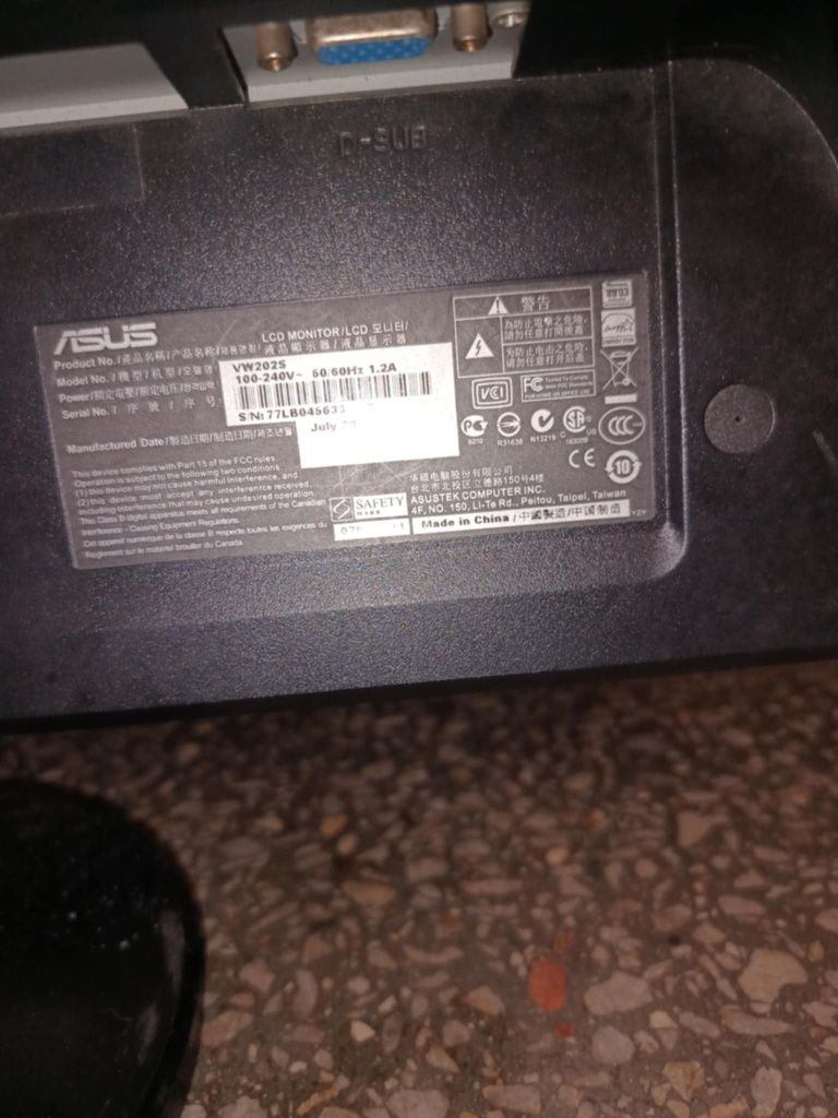 Monitor asus czarny