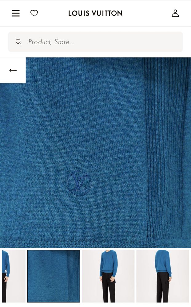 Мужской кашемировый свитер Louis Vuitton.