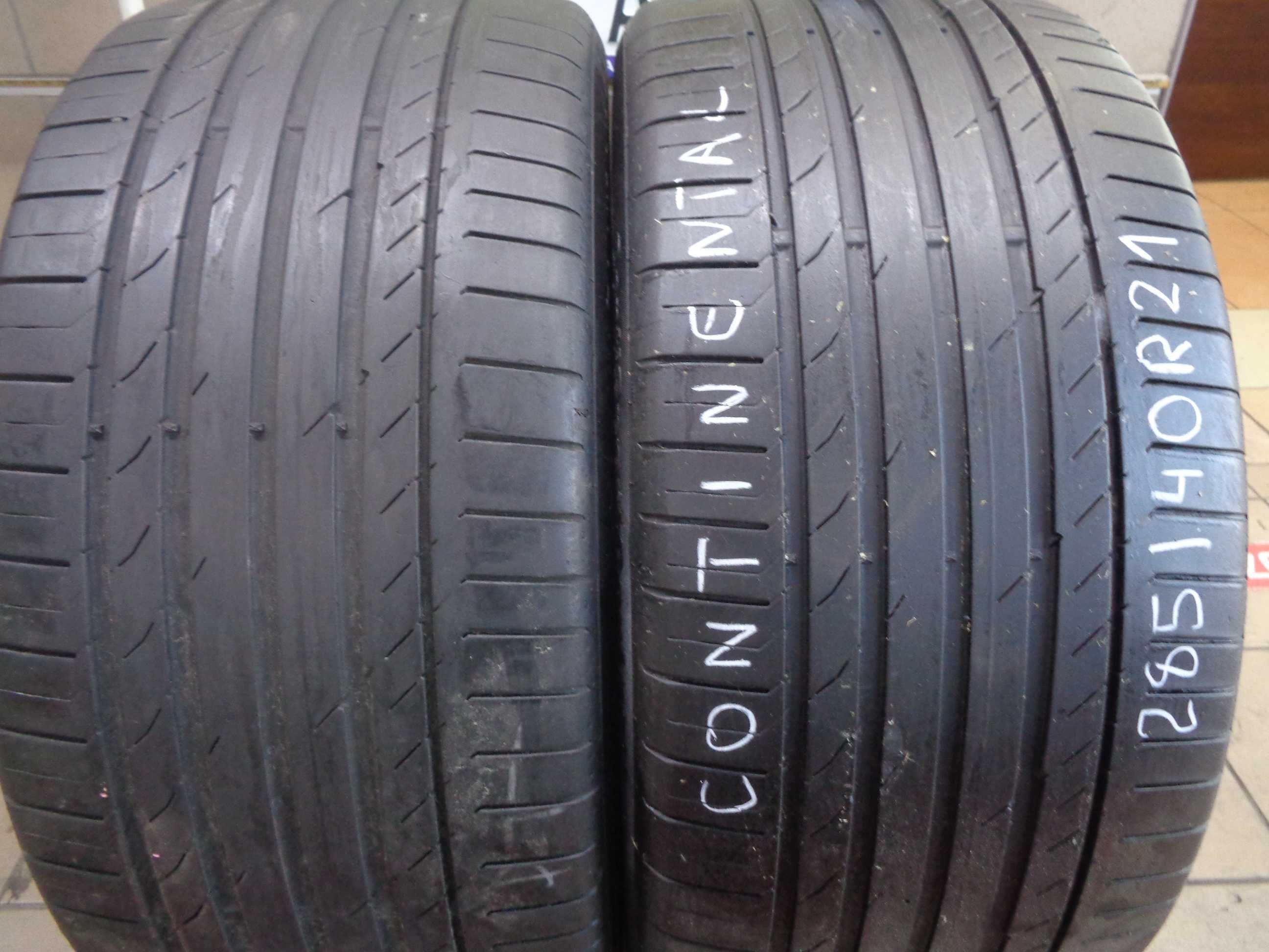 2szt. 285/40R21 Continental ContiSportContact5 , r.2020 , Opony Letnie