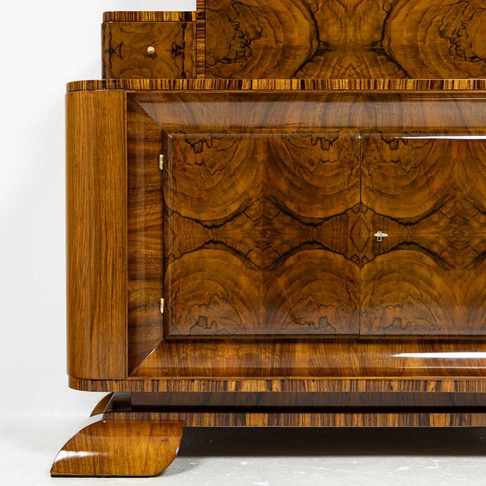 Komoda i Barek w Stylu Art Deco – Antyk Polska międzywojenna orzech