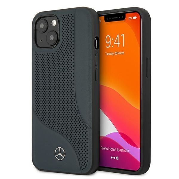 Etui skórzane Mercedes-Benz iPhone 13 Mini 5,4" Granatowy