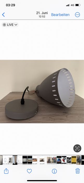 IKEA Lampa sufitowa szara