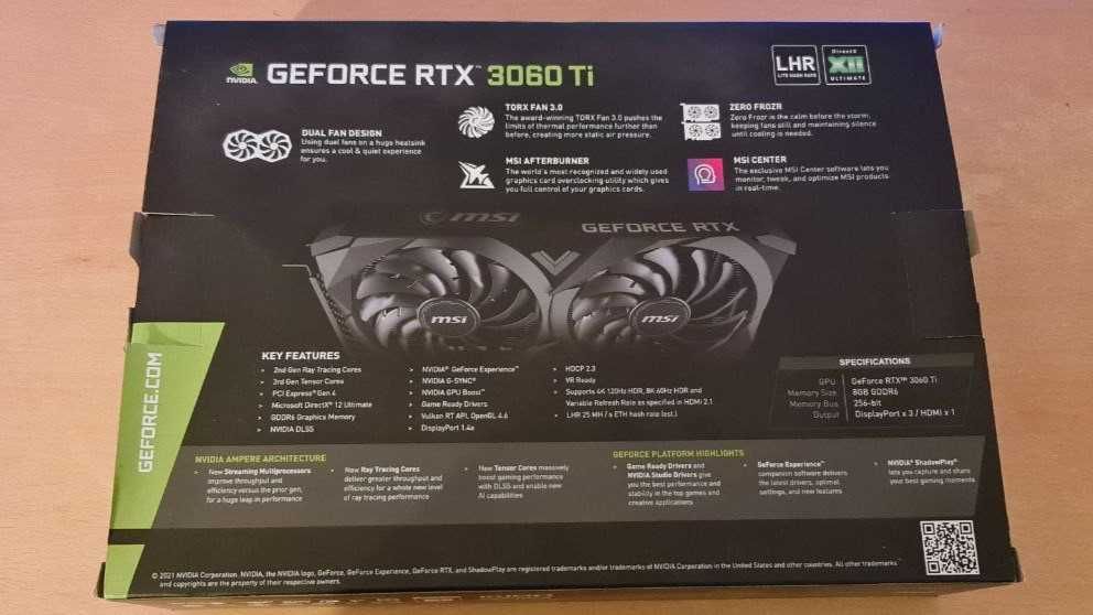 Geforce RTX 3060Ti 8GB