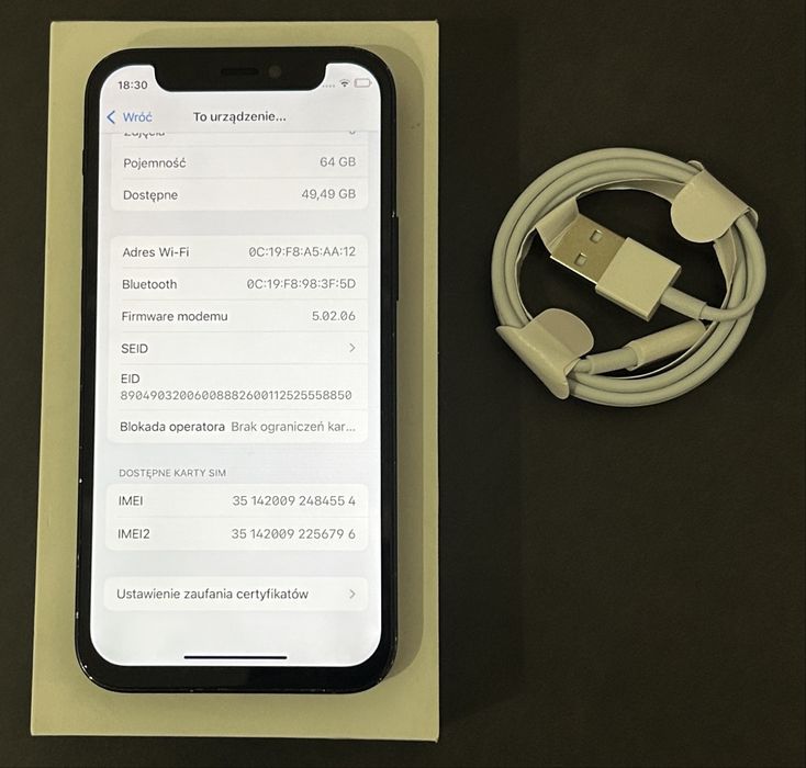 Iphone 12 mini 64 GB Idealny