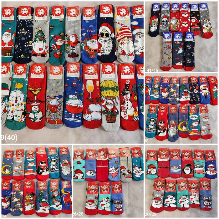 Новорічні теплі шкарпетки махрові шкарпетки подарунок на Новий рік опт