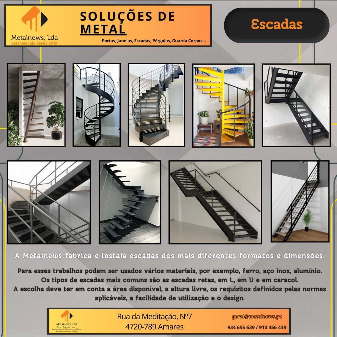 Fabrico e Instalação de Escadas (Todo tipo de Designe)
