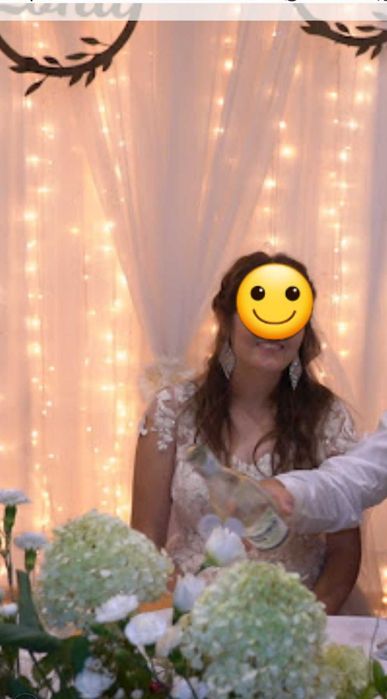 Suknia ślubna plus kolczyki