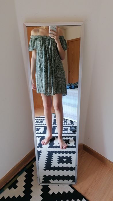 Vestido verde listrado