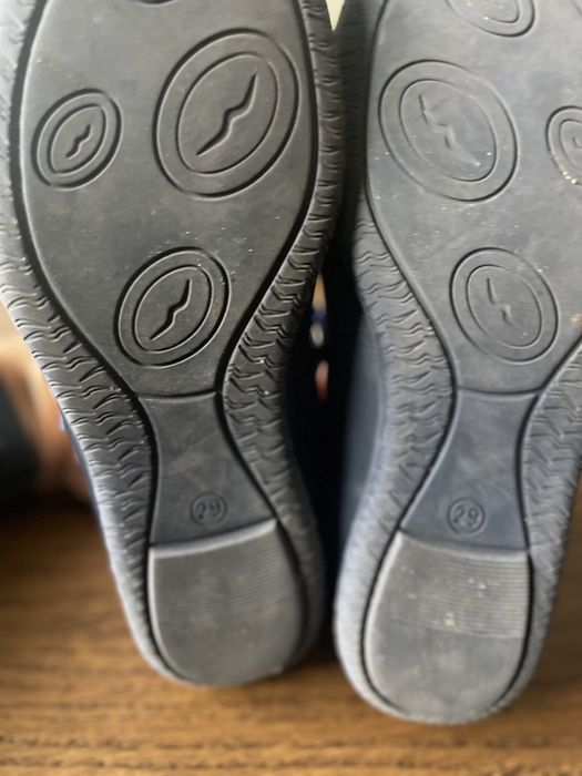 Sapato pele azul escuro menina 29