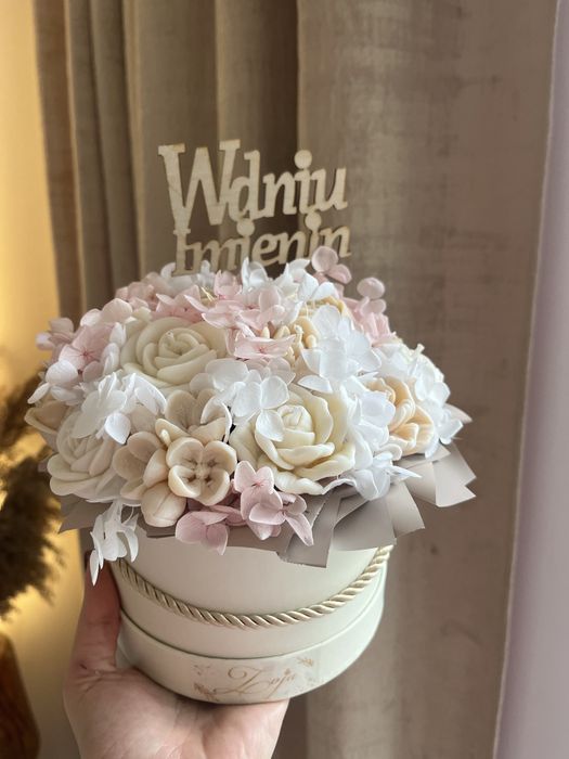 Flowerbox candle swiece sojowe