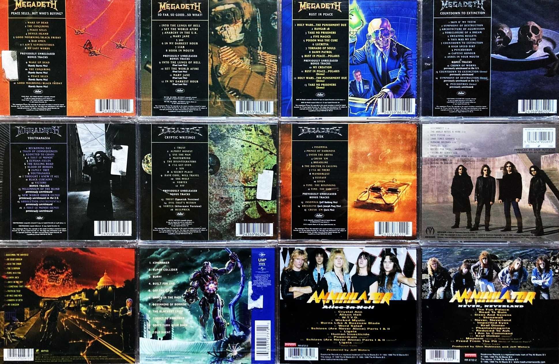 (10) Продам нові CD: Megadeth, Annihilator
