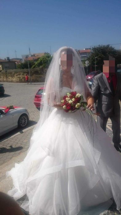 Vestido de noiva + véu +sapatos