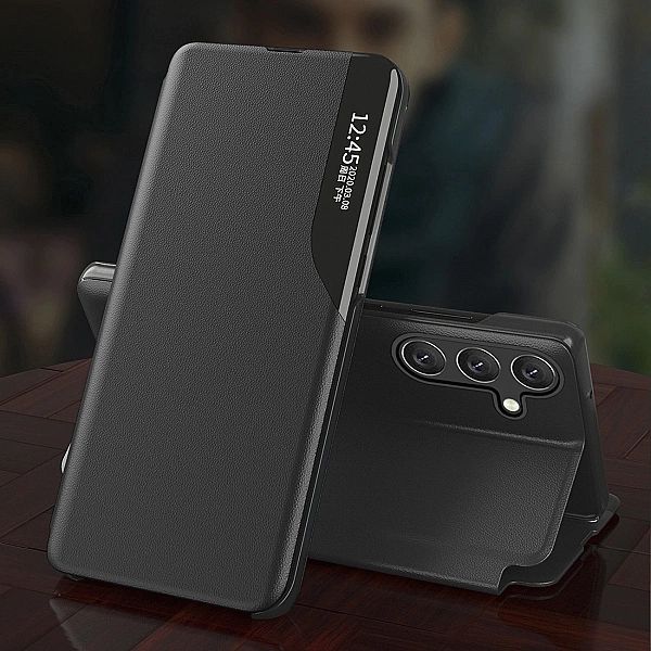 Eco Leather View Case etui do Samsung Galaxy S25 z klapką podstawka -