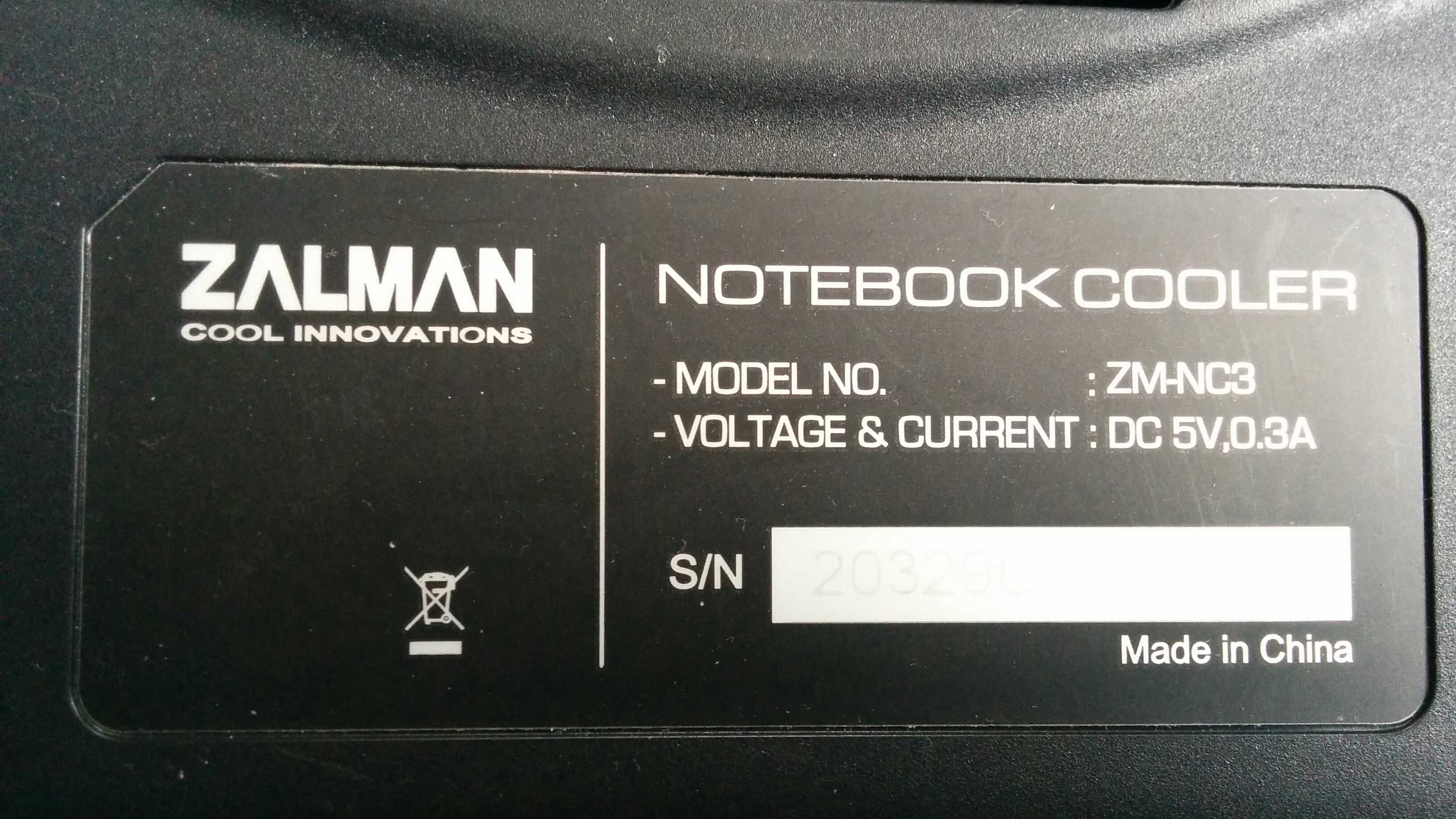 Підставка для ноутбука Zalman ZM-NC3 Black мах-17". Як нова.