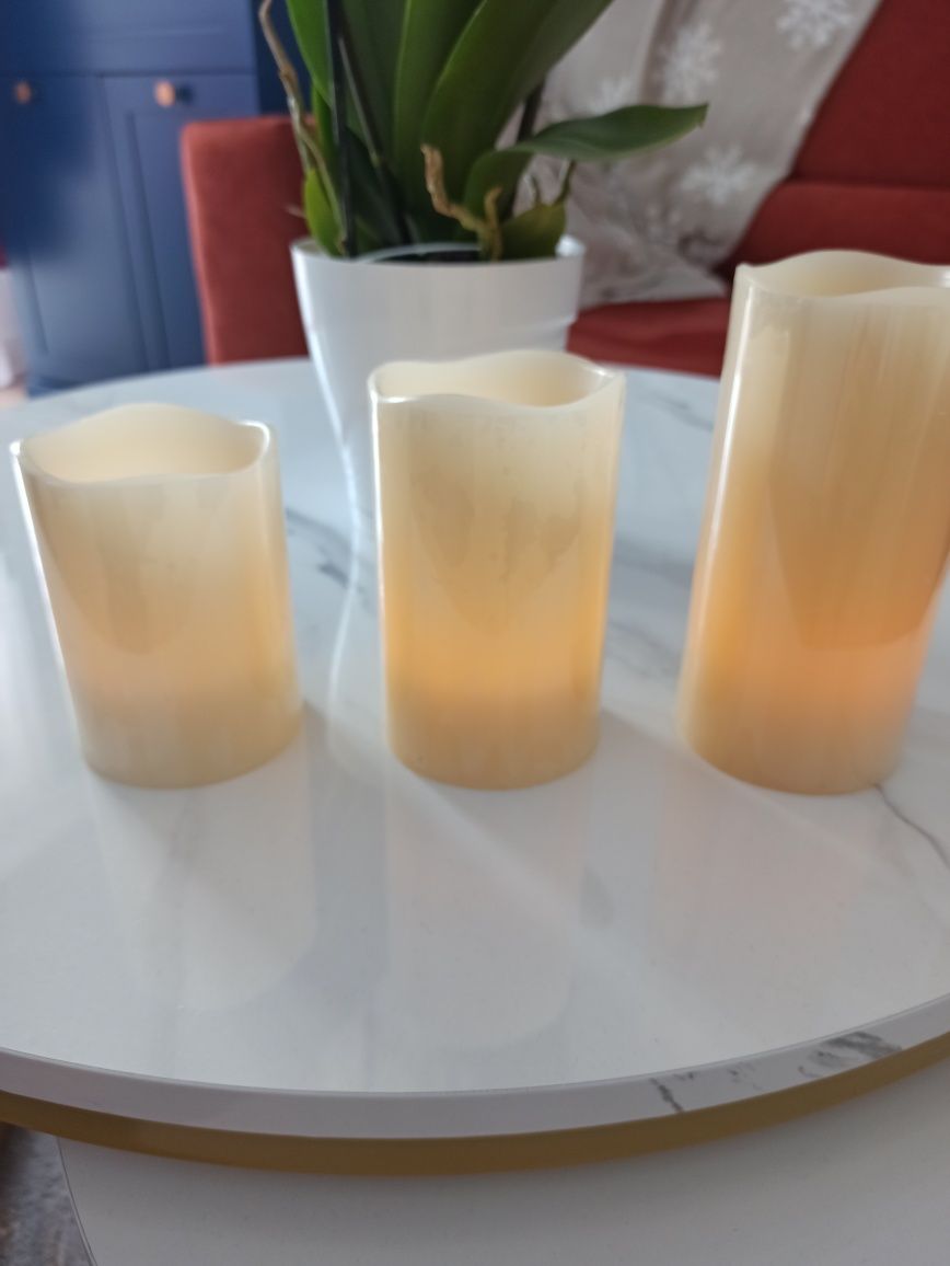 Świece Led sterowane pilotem 3 szt.
