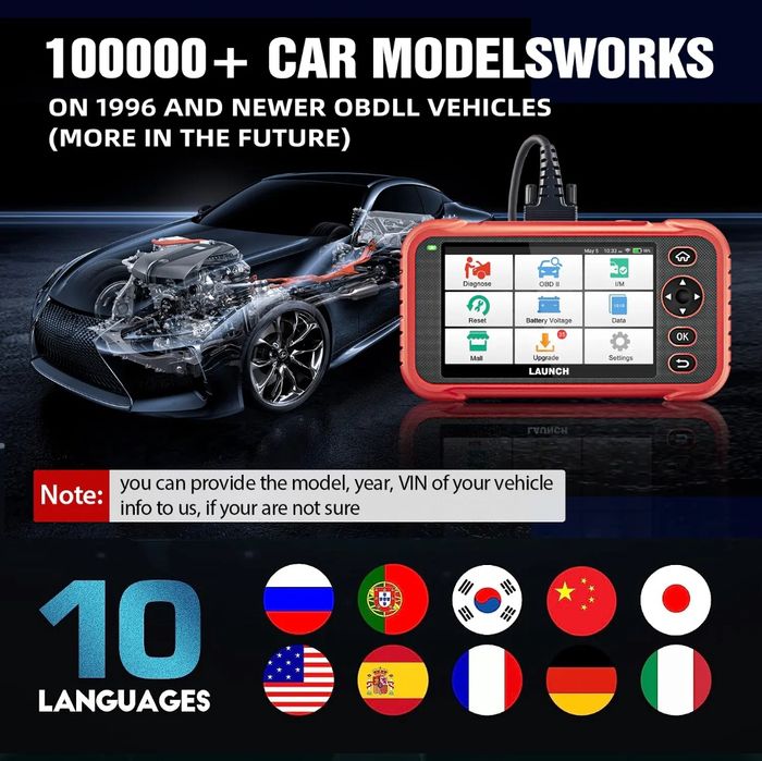 Máquina de diagnóstico Launch CRP123E PLUS SELADO