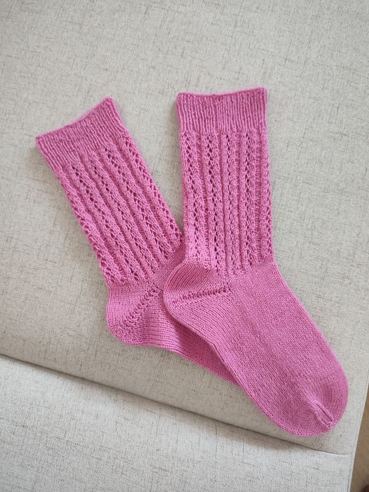 Nowe wełniane skarpety damskie r. 36-38, Handmade robione na drutach