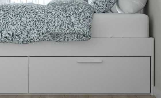 BRIMNES IKEA Estrutura cama c/arrumação, branco, 140x200 cm