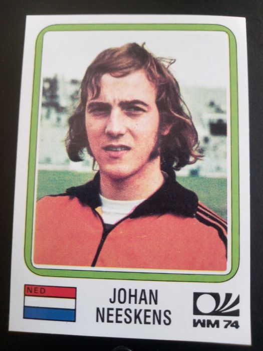 Cromo Panini World Cup Story de Johan Neeskens no Mundial 74