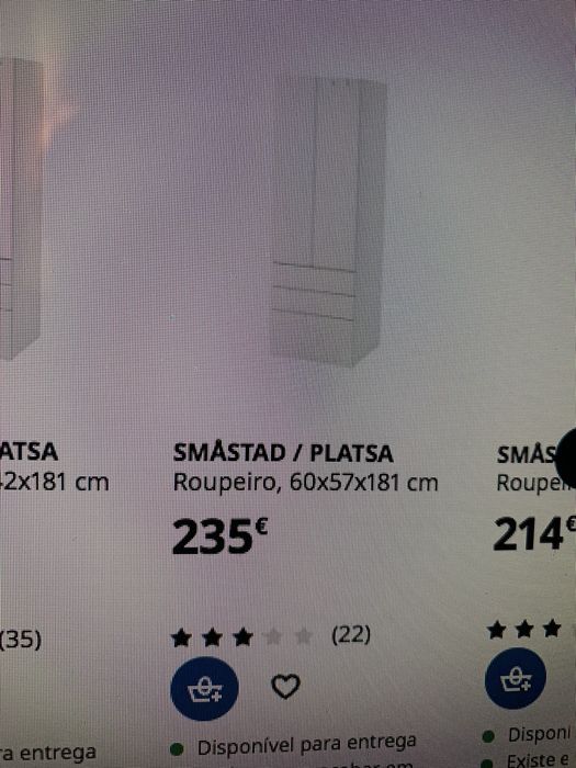 Roupeiro smastad/stuva ikea