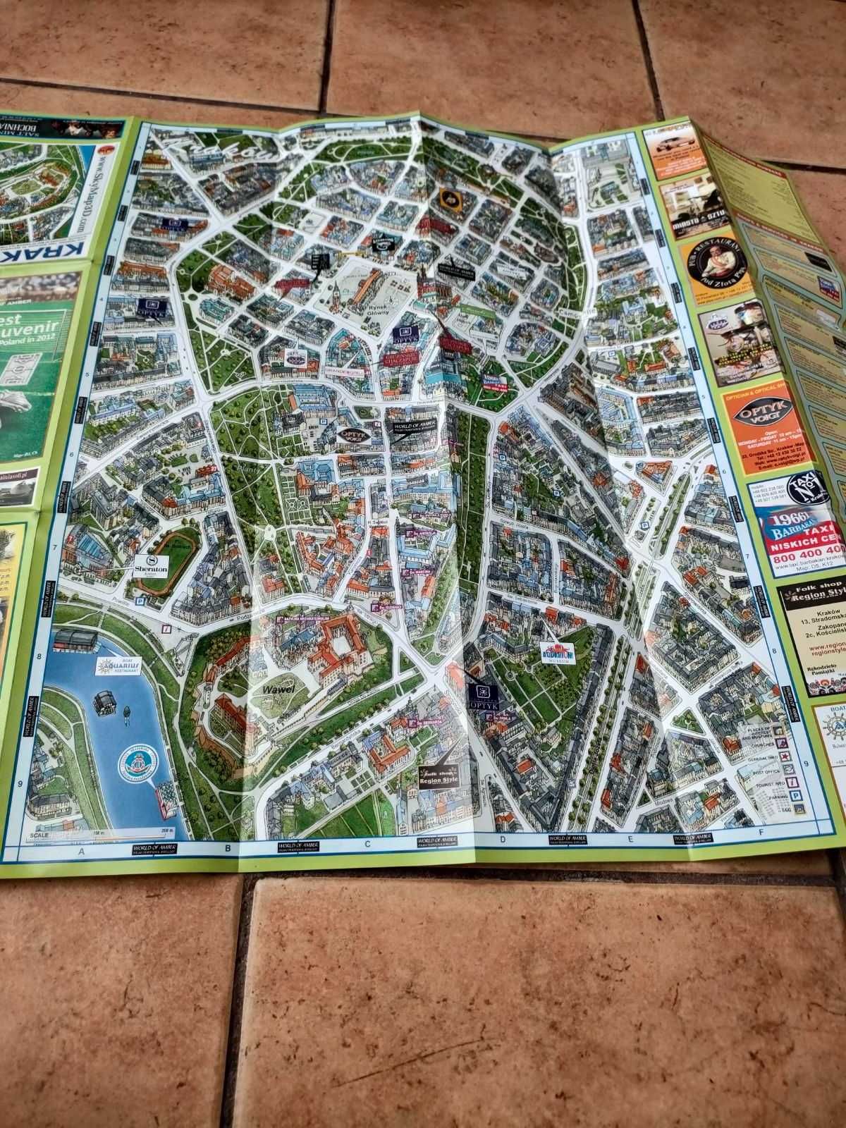 Mapa  Krakowa 3D - Stare Miasto