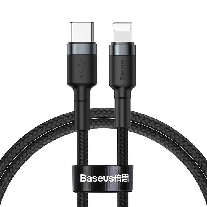 Baseus Cafule wytrzymały kabel USB Typ C PD / Lightning 18W QC 3.0 1m