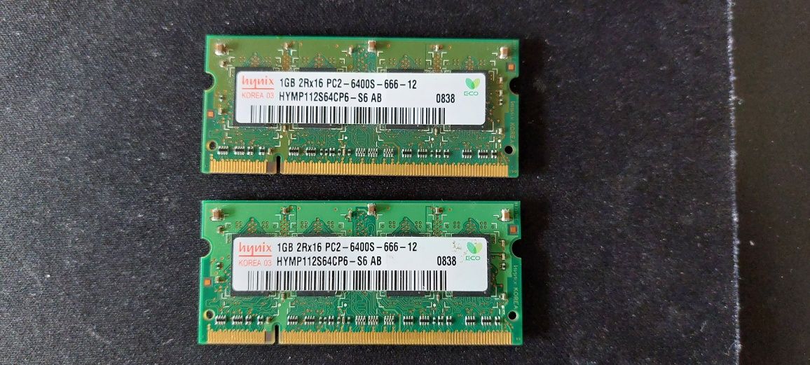 Pamięć RAM 2 x hynix 1gb 2rx16 pc2-6400s-666-12