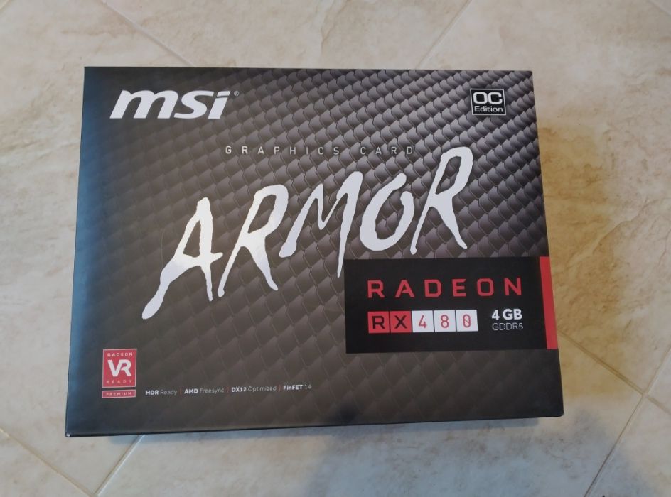 Продам коробку от видеокарты MSI RADEON RX 480 4GB