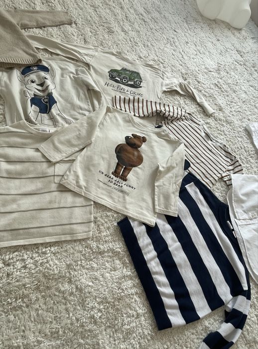 Zestaw paczka paka chłopiec jesień 110 Zara Tommy Hilfiger gratis 23sz
