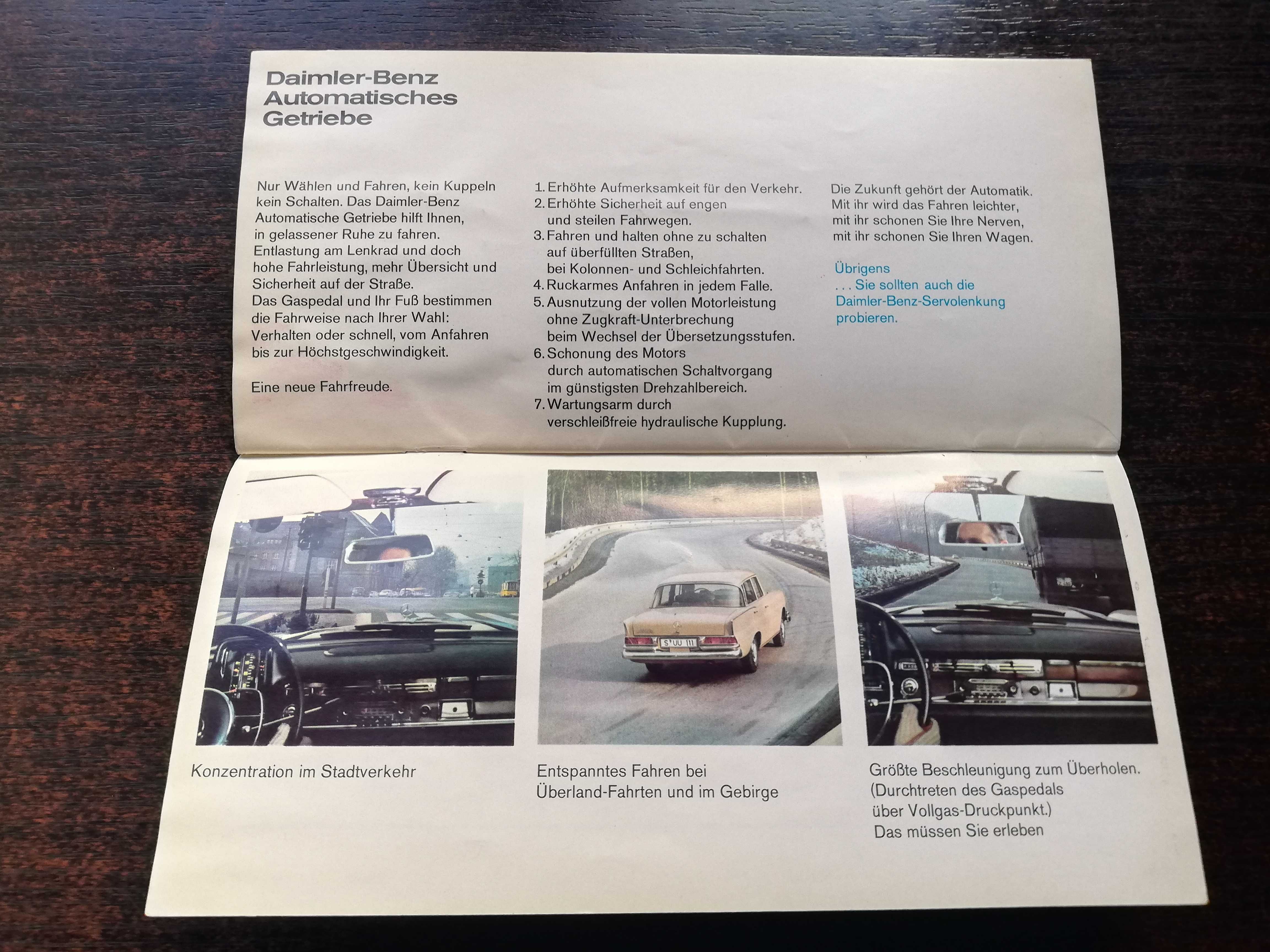 Katalog prospekt Mercedes-Benz Personenwagen 1965