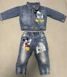 Zestaw kurtka jeansowa i spodnie h&m ręcznie malowany custom roz.74