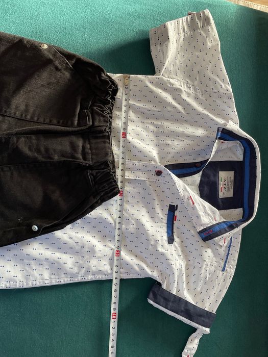 Koszula 134 spodnie 122 elegancki komplet