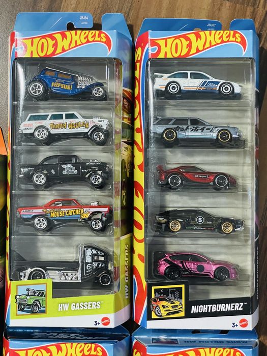 Набор из 5 машинок Хот Вилс 1:64 NEU Europa