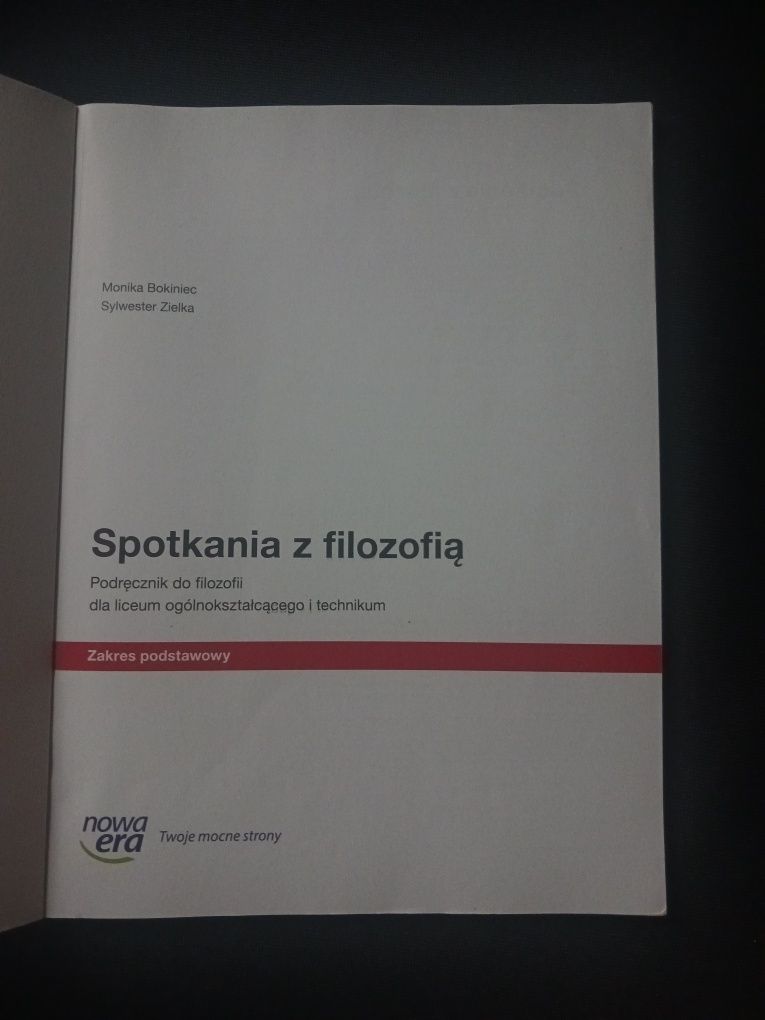 Podręcznik do Filozofii Nowa Era LO/Technikum podstawa