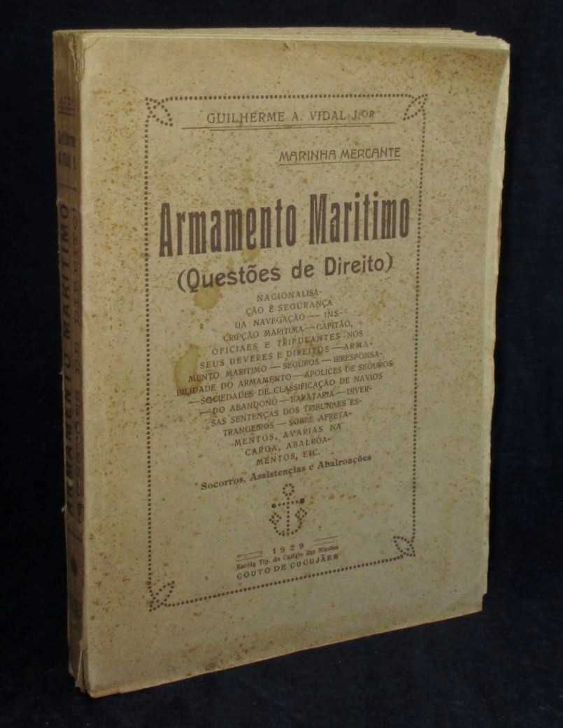 Livro Armamento Marítimo Marinha Mercante Vidal Autografado