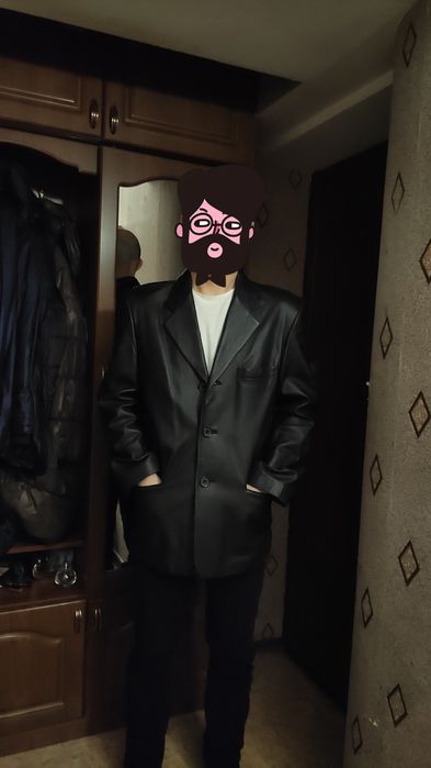 Пиджак из натуральной кожи