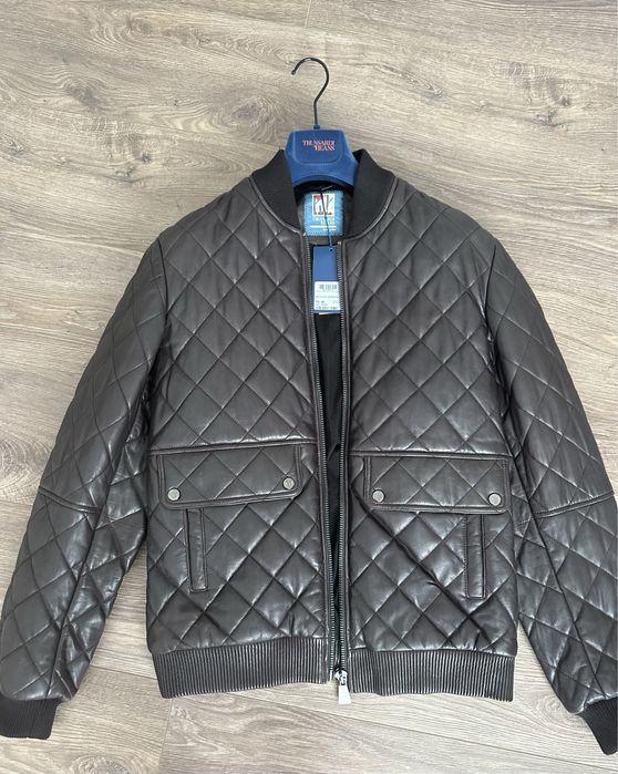 Курточка кожанная , кожанка, бомбер ,Trussardi