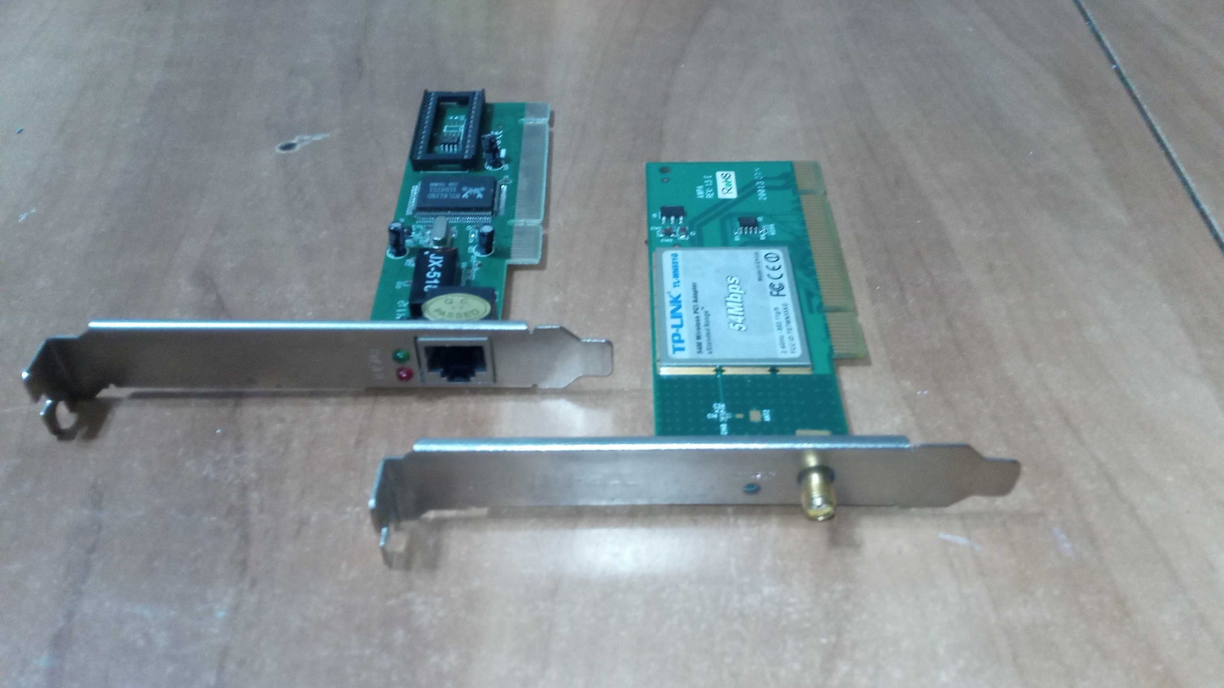 2 karty PCI   WiFi i LAN TP-LINK TL-WN551G i Ralink LAN
